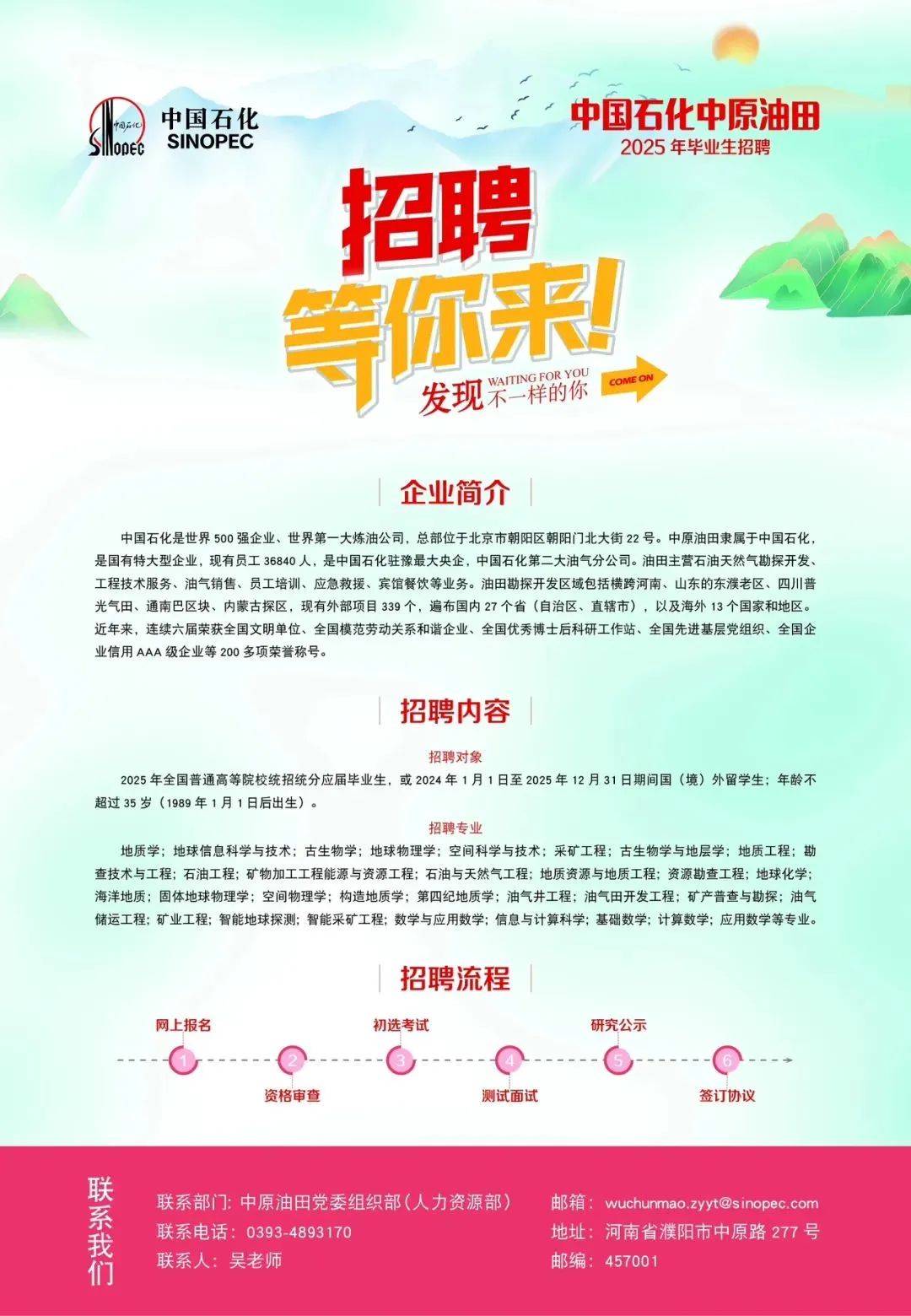 石油最新招聘